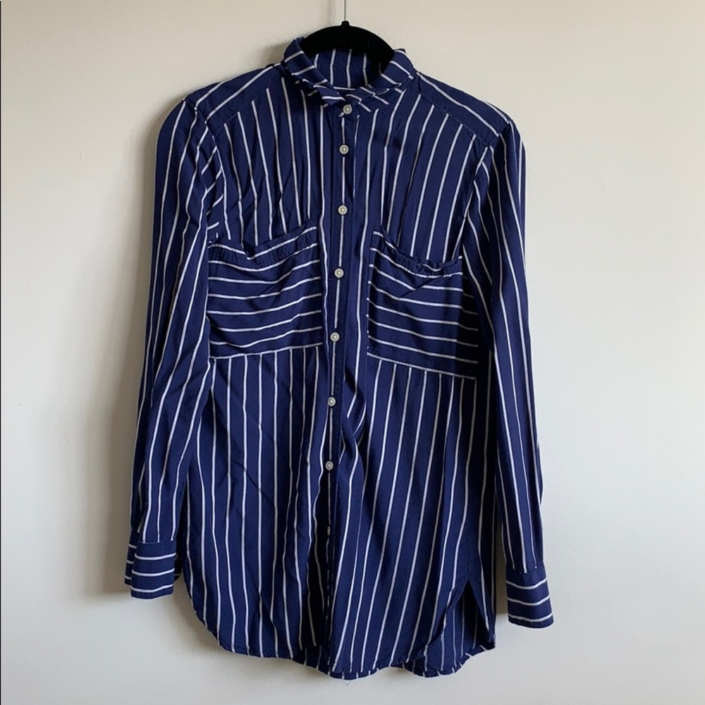 Ann Taylor Loft Striped Buttondown Shirt